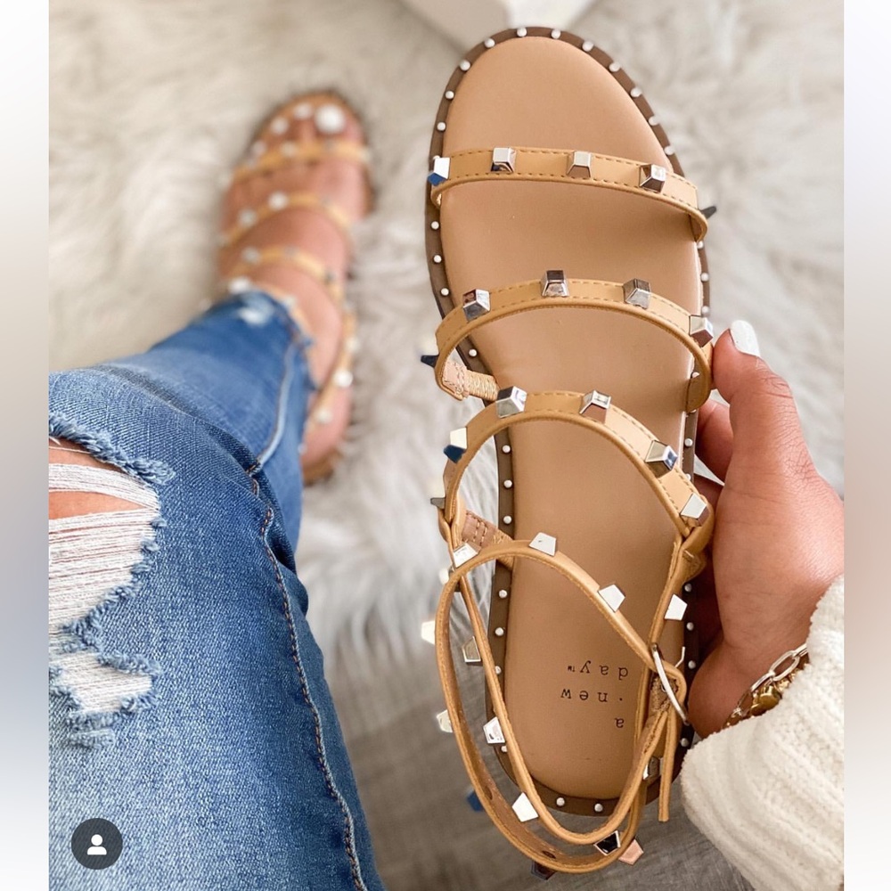 a new day Tan Studded Sandals